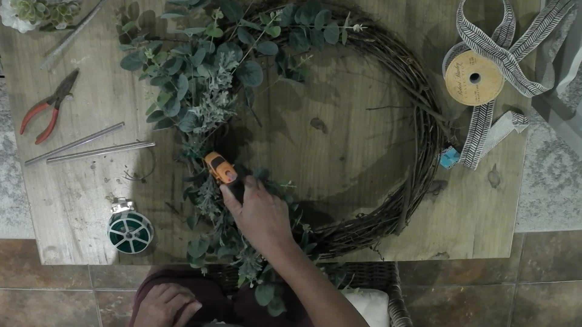 DIY Fall Pumpkin Wreath