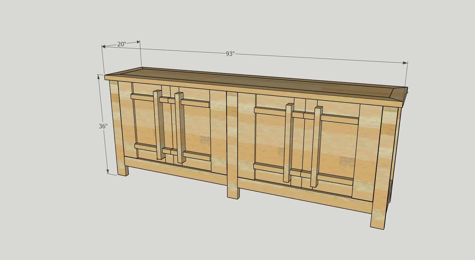 DIY TV Stand / Media Console – The Inspired Workshop