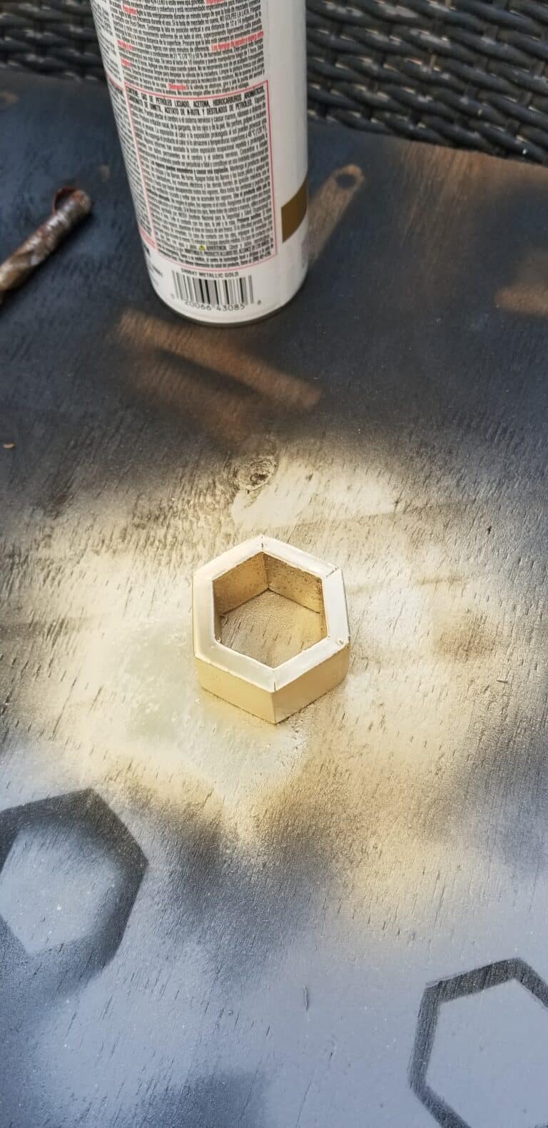 DIY Gold Hexagon Napkin Rings The Inspired