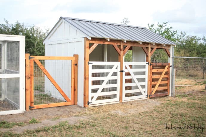 DIY Goat Shed with gates