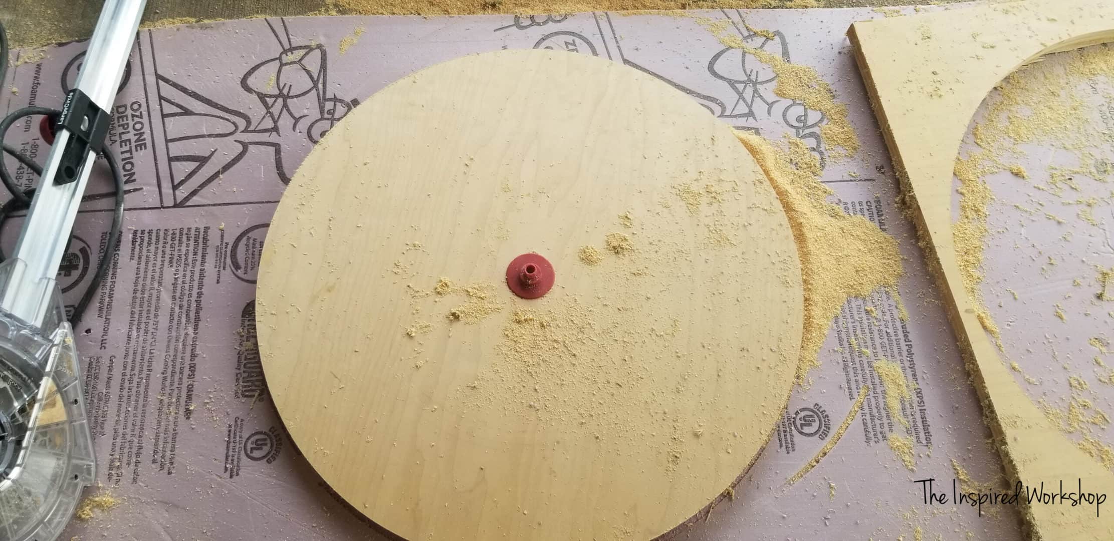 Circle cut for the table top