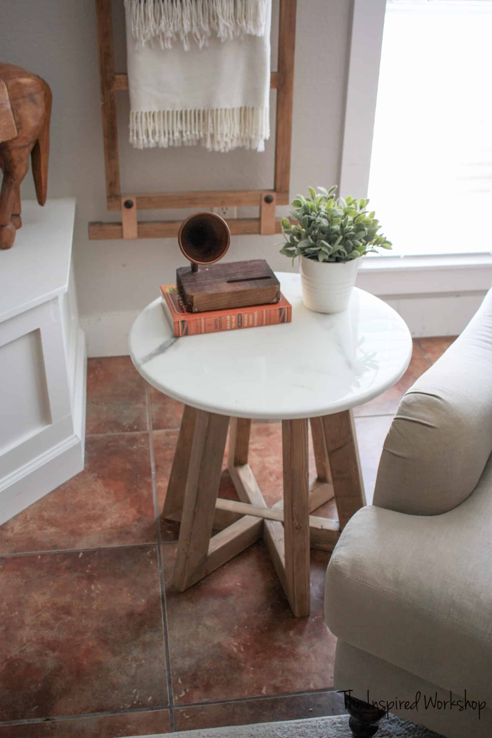 HOW TO MAKE A FLUTED SIDEBOARD WITH MARBLE EPOXY TOP - Simply Aligned Home