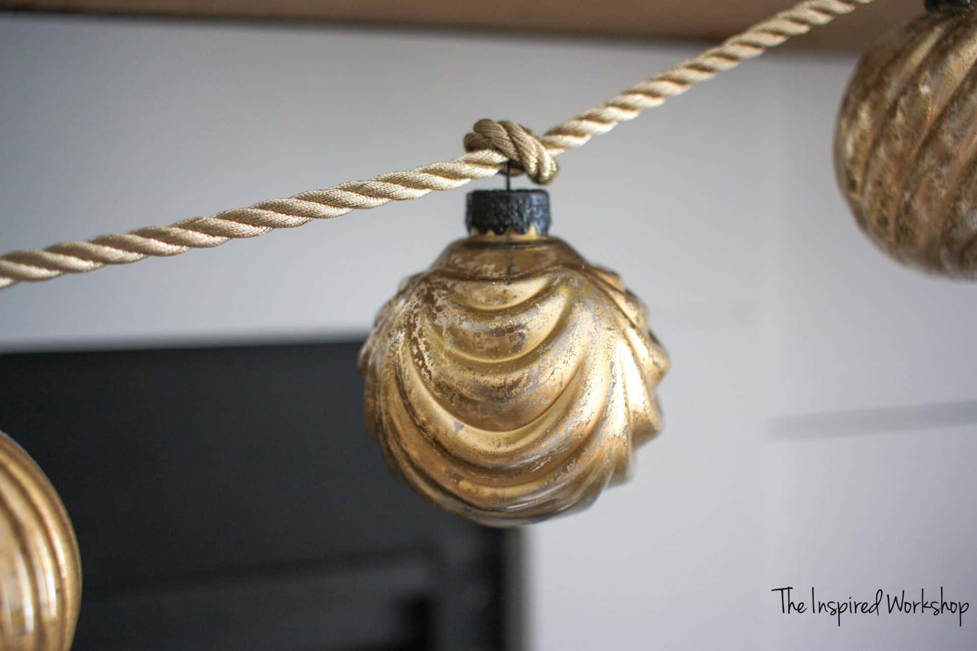 DIY Gold Mercury Glass Ornaments The Inspired