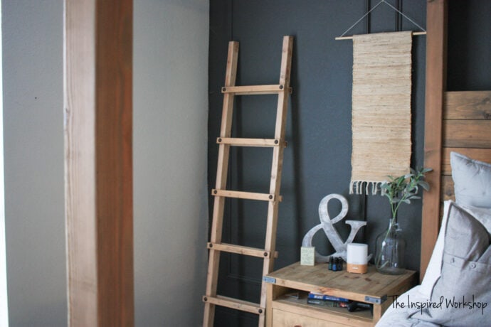 blanker ladder without any blankets hanging on it