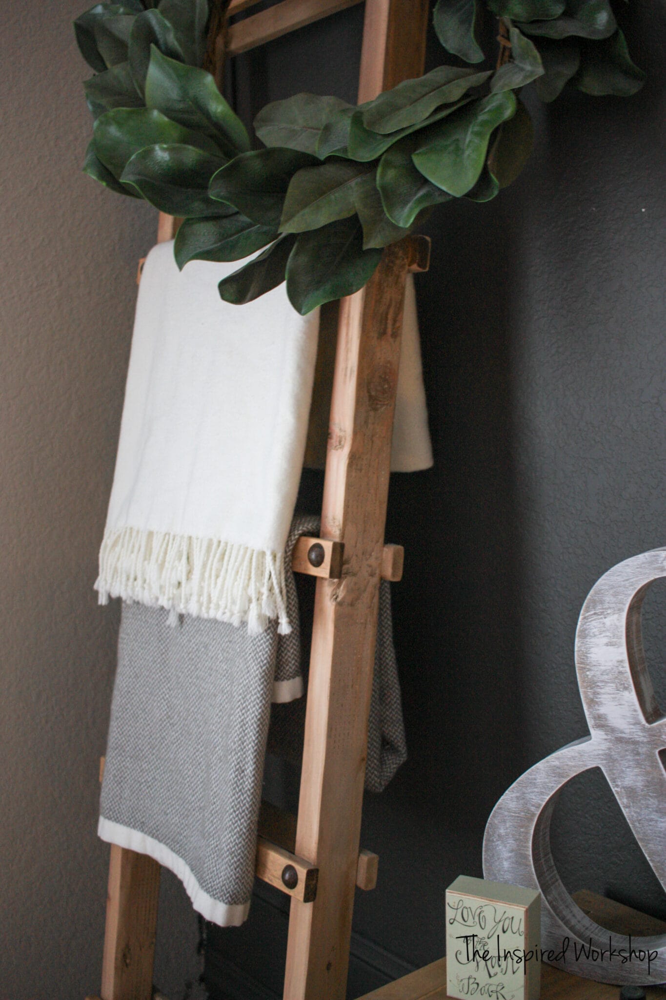 DIY Tall Blanket Ladder The Inspired