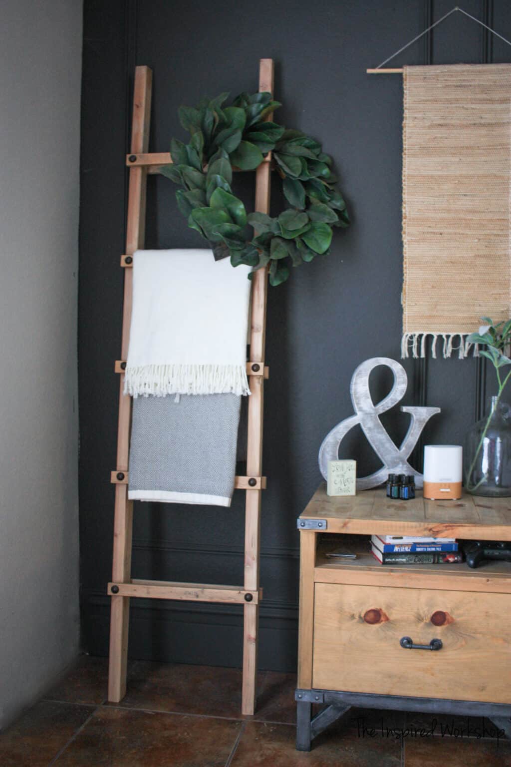 DIY Tall Blanket Ladder The Inspired