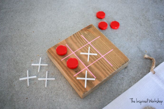 DIY Tic Tac Toe Game from Wood Scraps - DIY Inspired