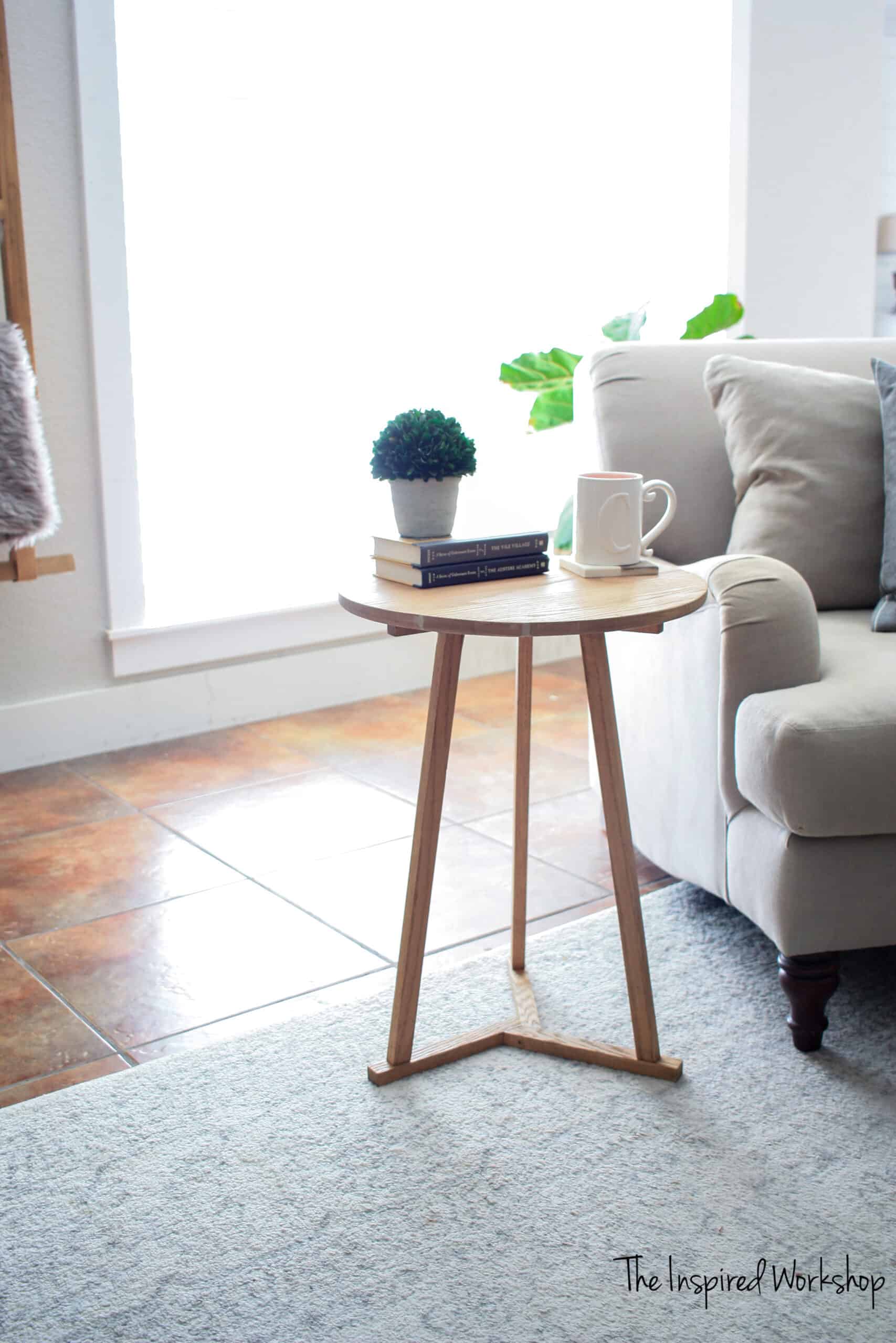 DIY Small Side Table The Inspired