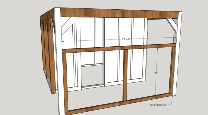 Adding the milk stand side wall of the goat house