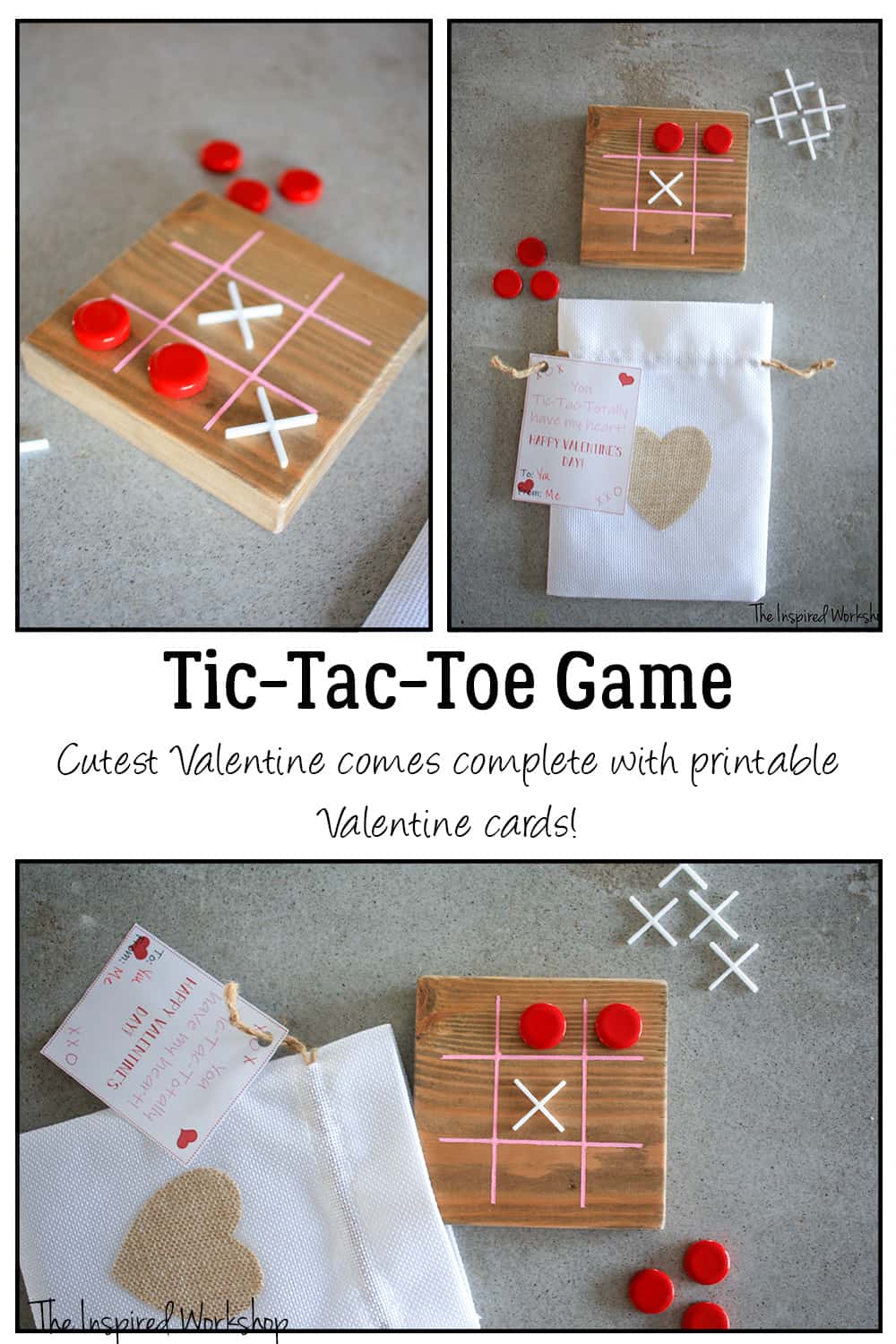 DIY Valentine Tic Tac Toe Board