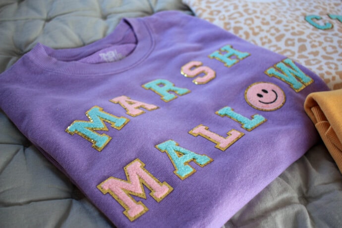 Custom applique outlet sweatshirts