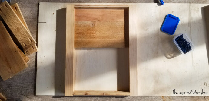 Back frame of the small planter box