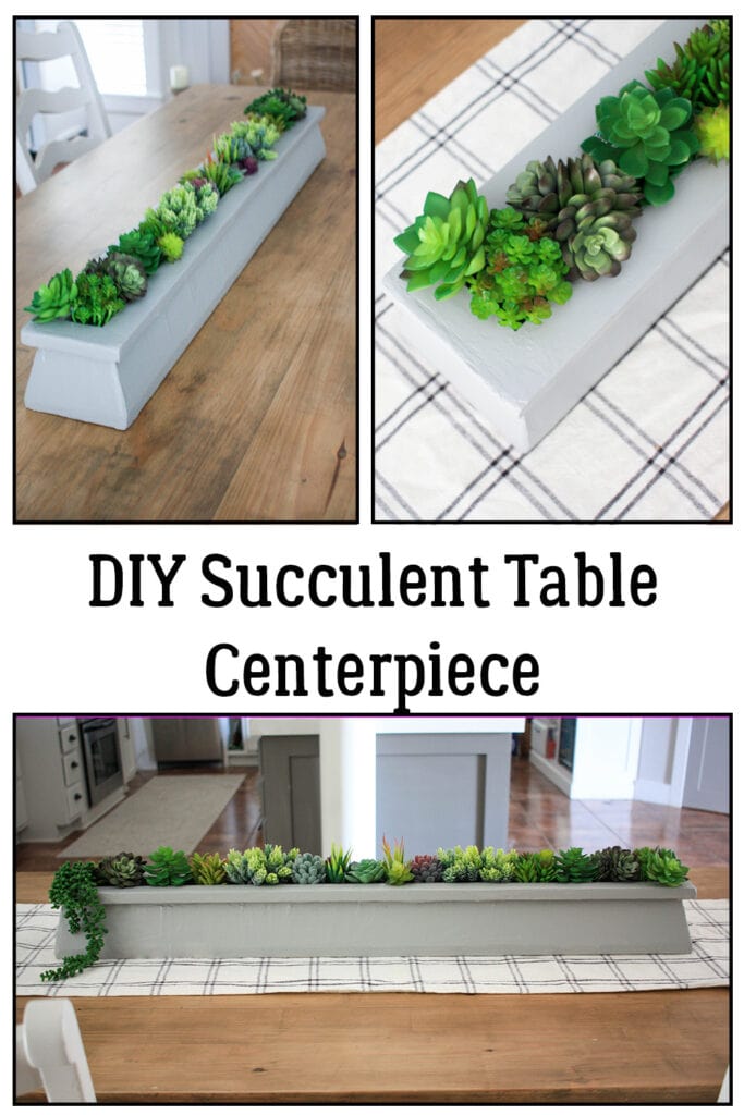 DIY Succulent Planter for Table Centerpiece - Build your own and make it look like stone or cement!