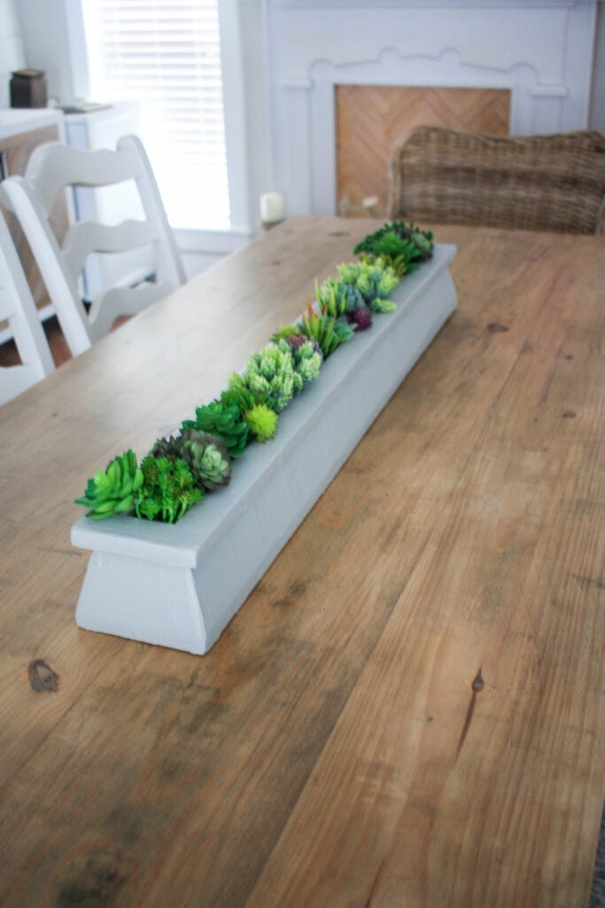 Planter box for store dining table