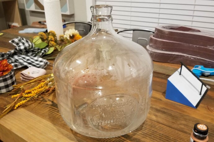 2 1/2 gallon jug ready to be madeover