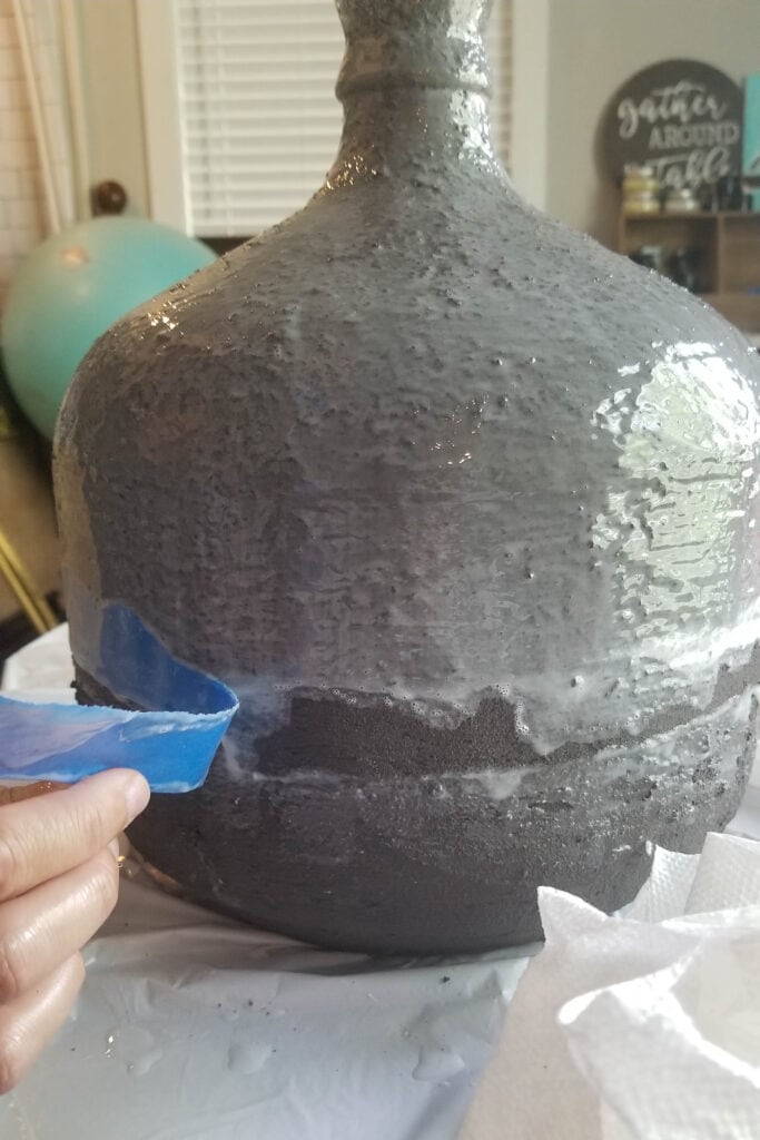 fail on making stone effect vase