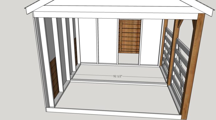 bottom board of the stall divider for goat shed