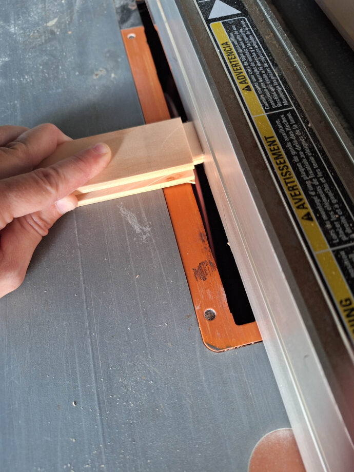 making the tongue and groove pieces for the vanity doors