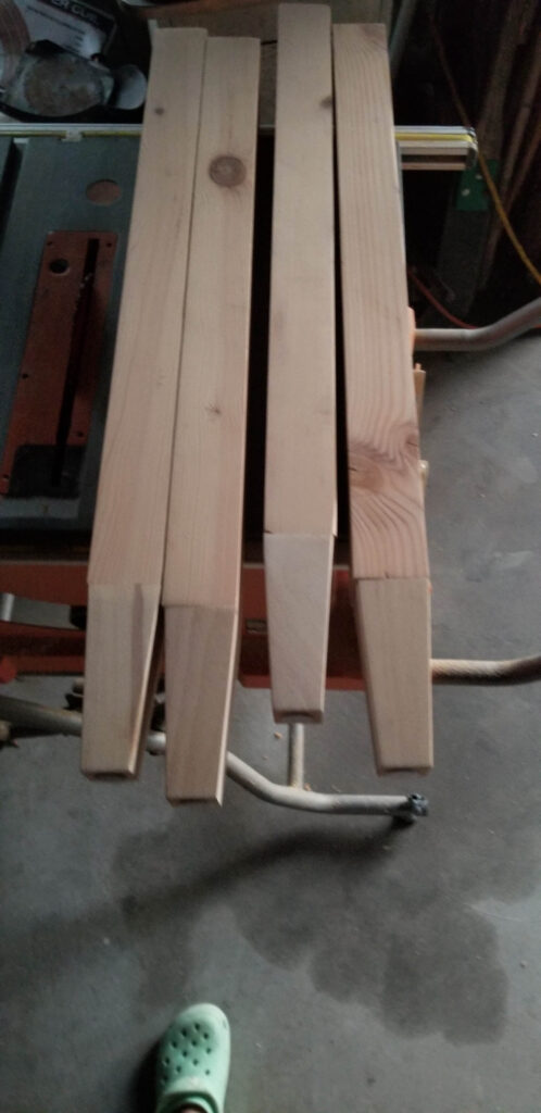 vanity legs built for the 36 inch bathroom vanity to be built