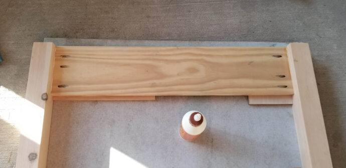 building the front of the bathroom vanity frame