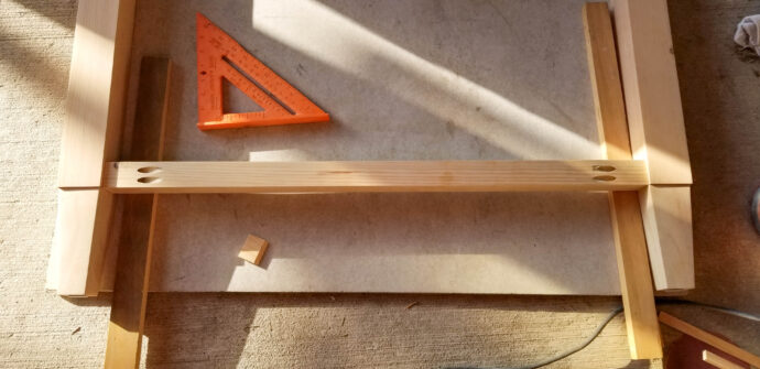 building the front frame of the 36 inch bathroom vanity
