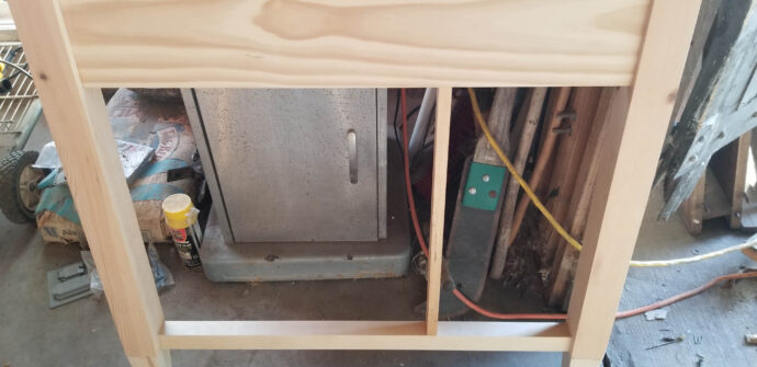 adding a 1x2 to the bathroom vanity build