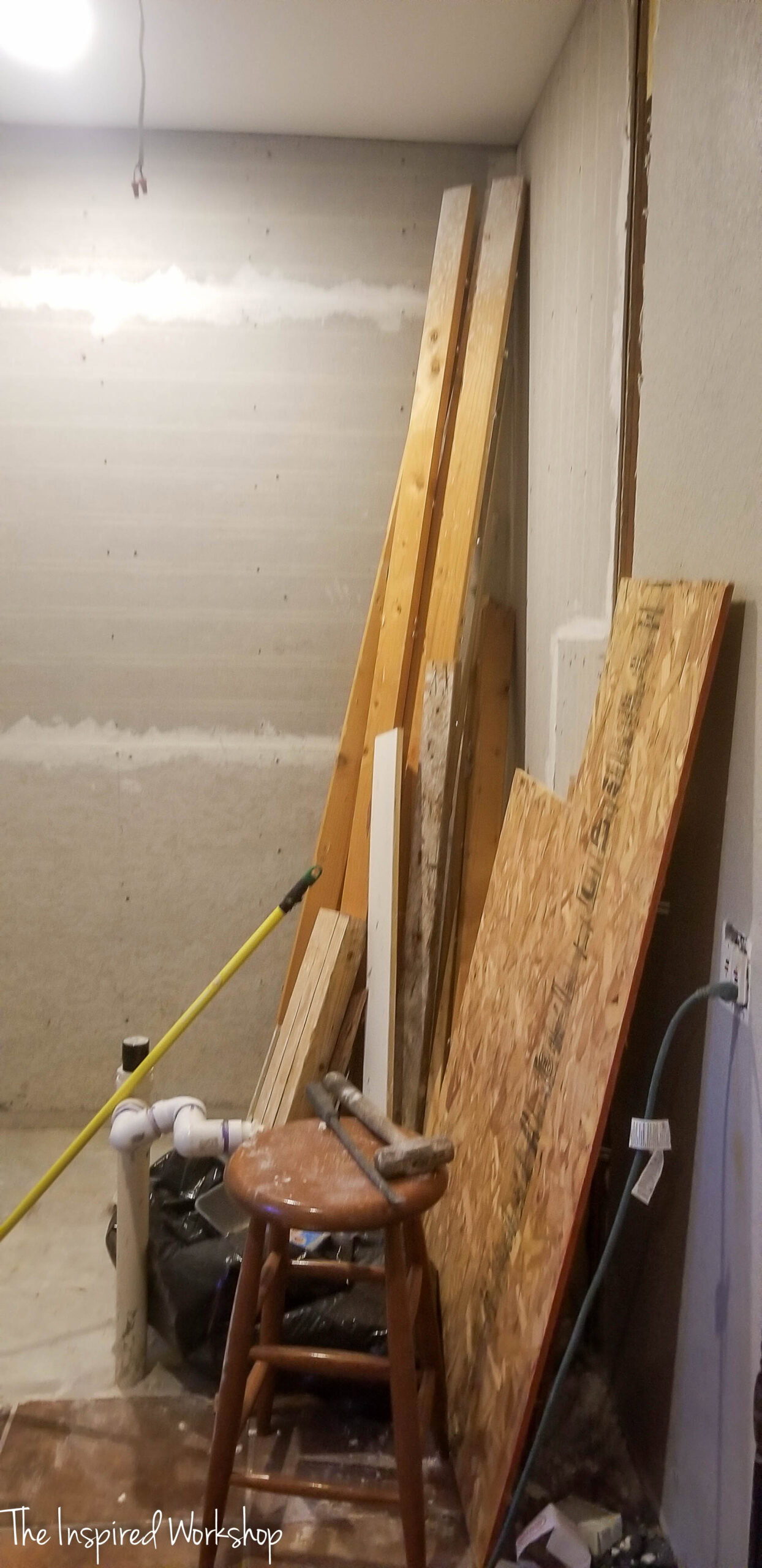 before image of the bathroom during demo