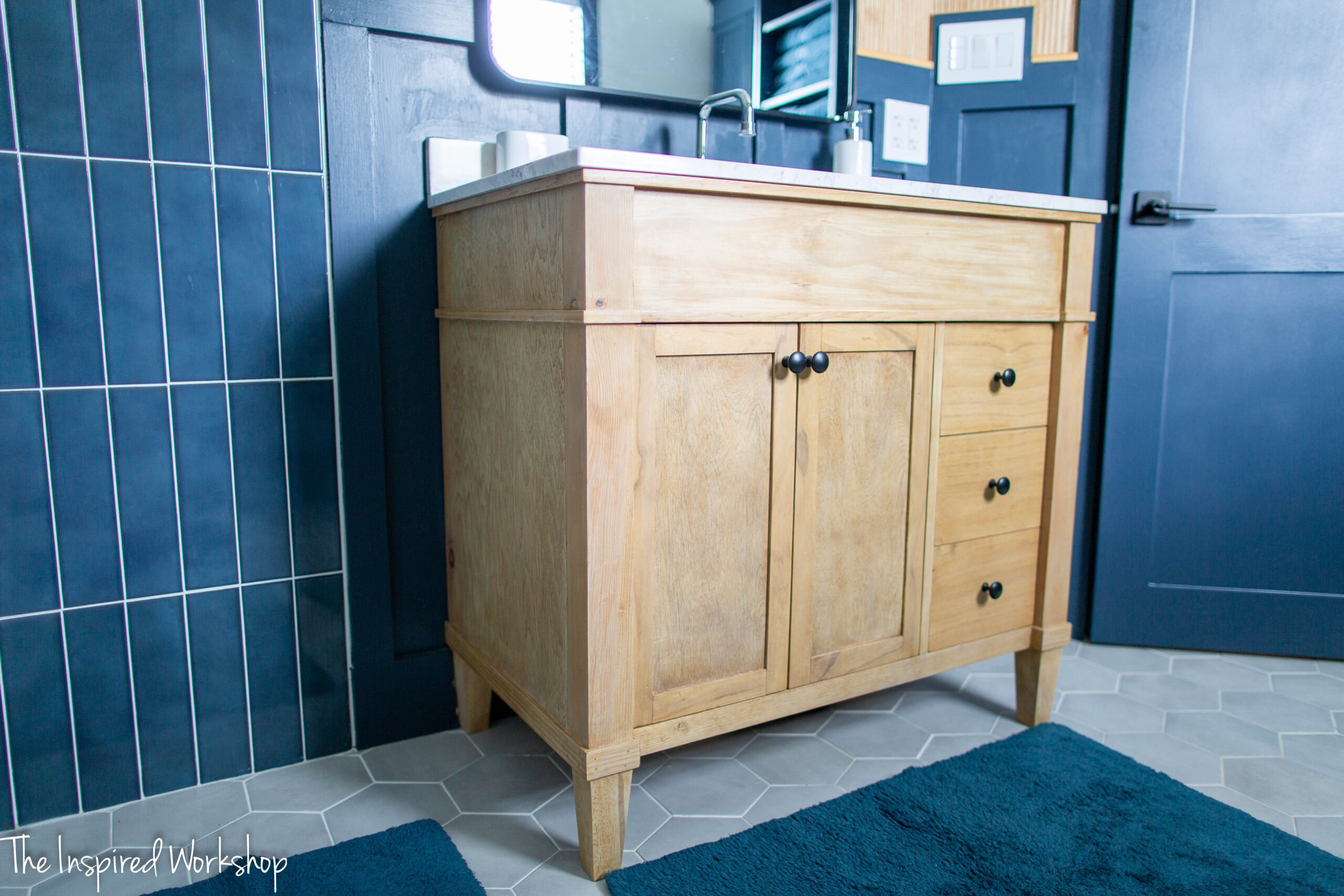 left side view of the 36 inch bathroom vanity