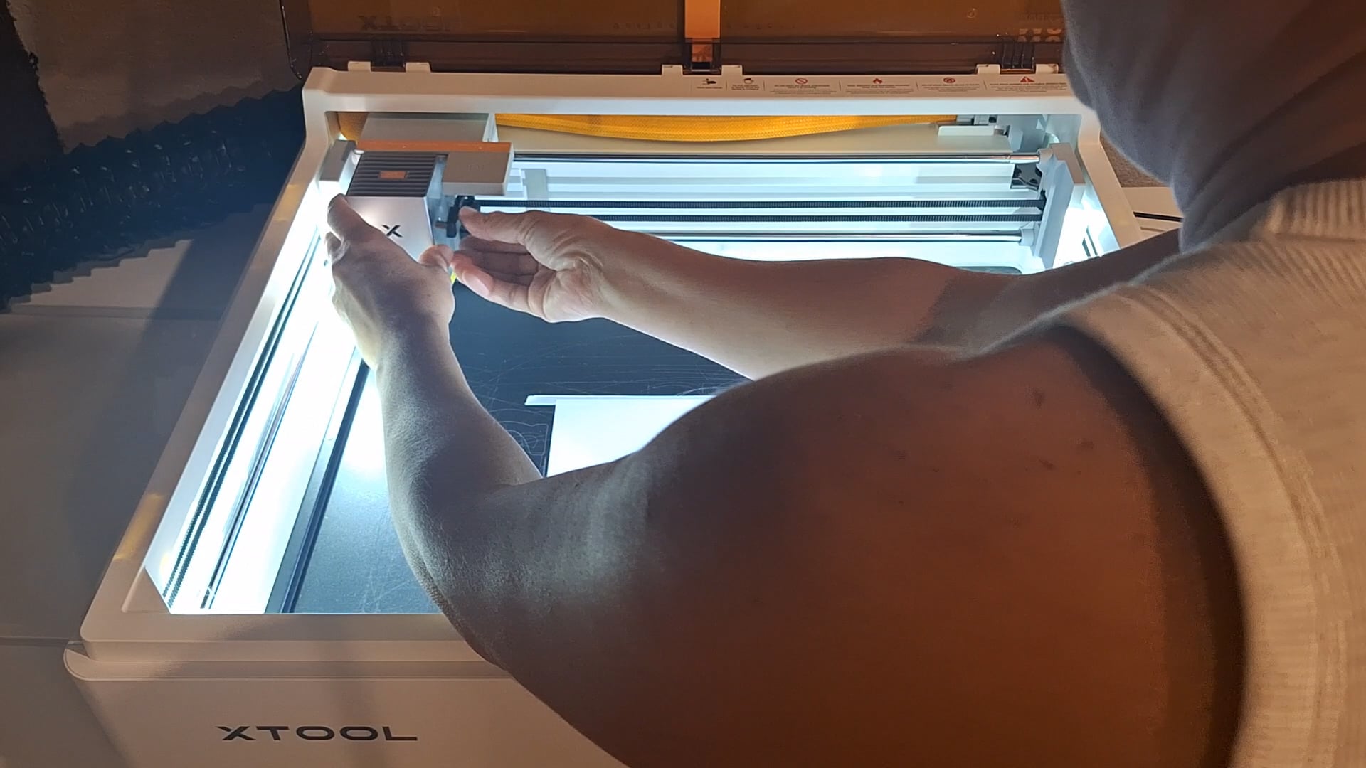 attaching the laser module to the xtool m2