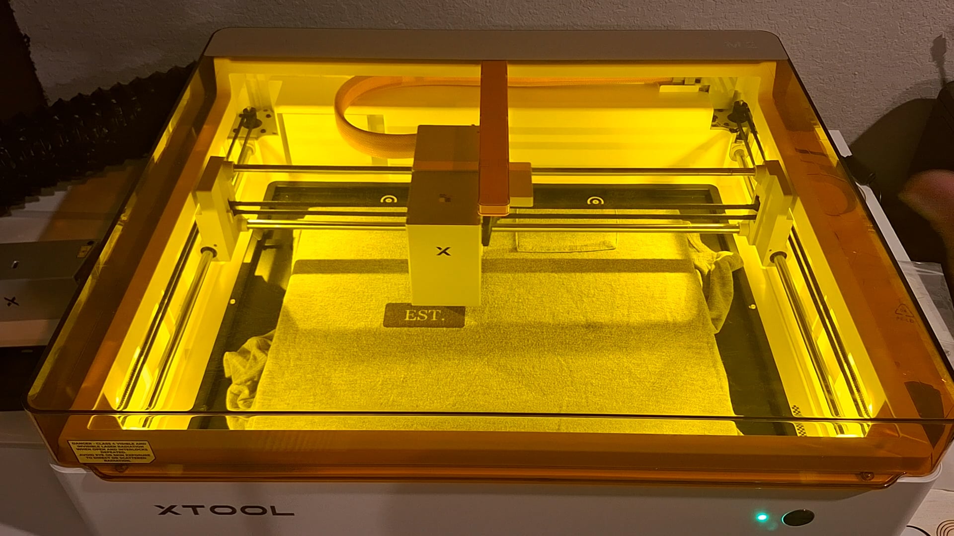 printing on a shirt with the xtool m2