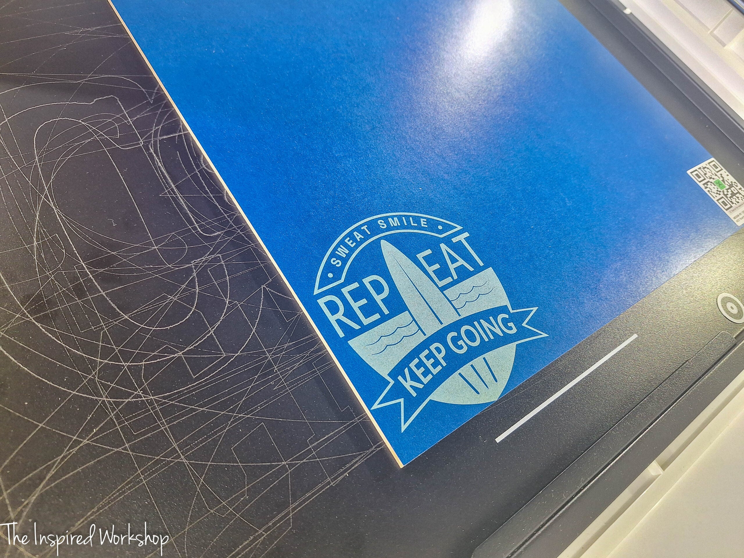colored MDf shown with white engraving